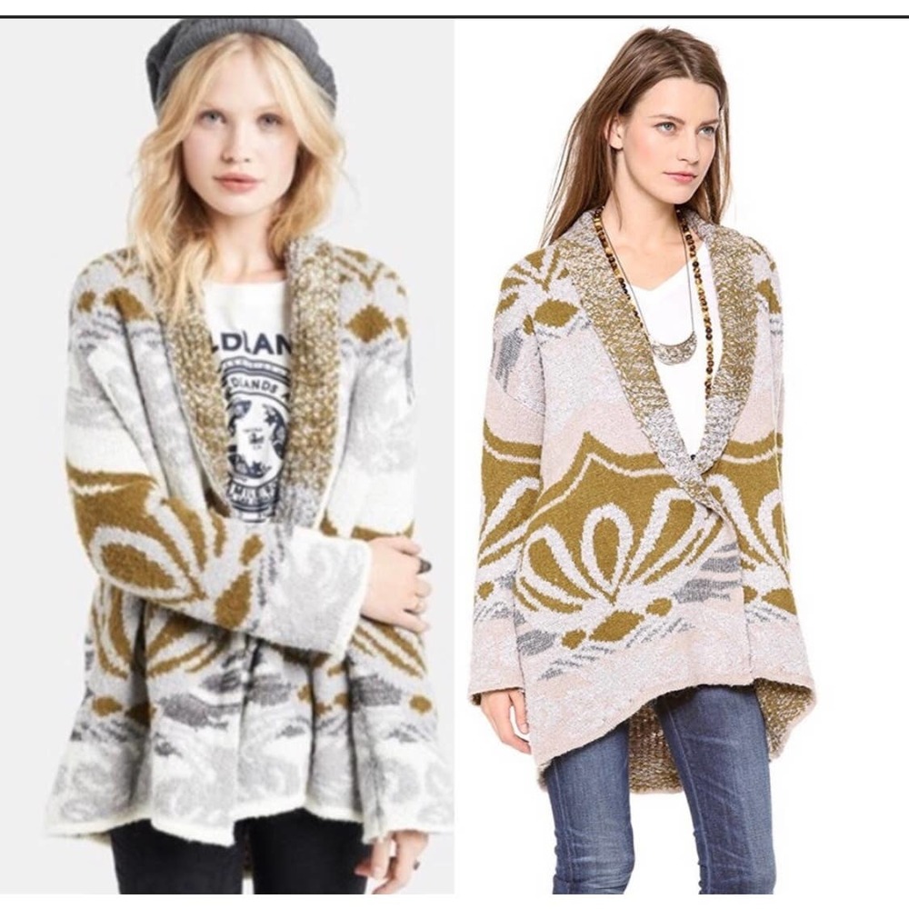 Free People Winters Day Oversized Cardigan Size Small